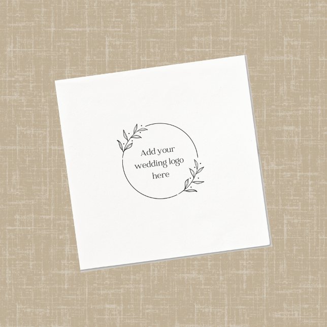 Serviette En Papier Logo mariage Cocktail personnalisé Napkin do-it-yo (Créateur téléchargé)