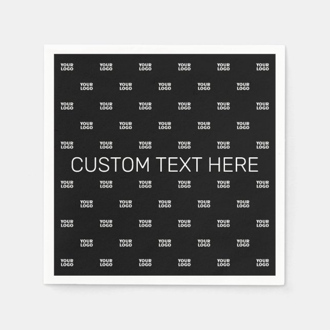 Serviette En Papier Logo moderne ou Motif design avec n'importe quelle (Devant)