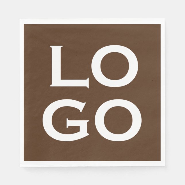 Serviette En Papier Logo personnalisé de l'entreprise ou de l'entrepri (Devant)