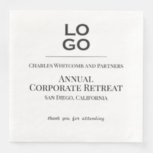 Serviette En Papier Logo personnalisé des événements professionnels ou