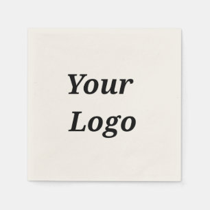 Serviette En Papier Logo personnalisé simple et élégant ici entreprise