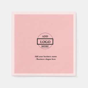 Serviette En Papier Logo personnalisé simple et élégant ici société