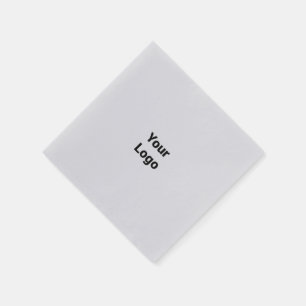 Serviette En Papier Logo personnalisé simple et élégant ici société