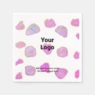 Serviette En Papier Logo personnalisé simple et élégant ici société