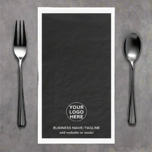 Serviette En Papier Logo promotionnel de texte et d'entreprise personn