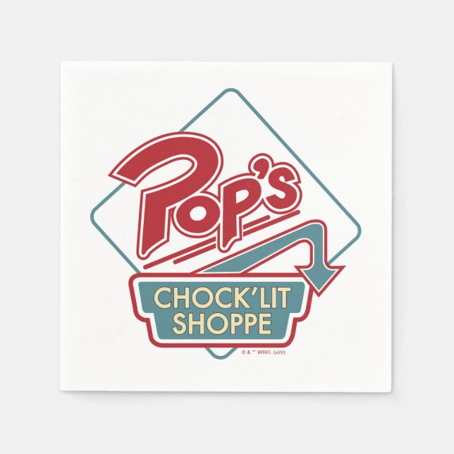 Serviette En Papier Logo rouge de la boutique Pop's Chock'Lit (Devant)