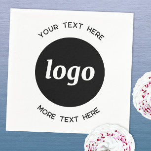 Serviette En Papier Logo simple et promotion de l'entreprise textuelle