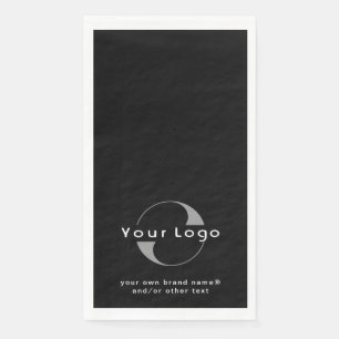 Serviette En Papier Logo sur Black + White Text Company Business Paper