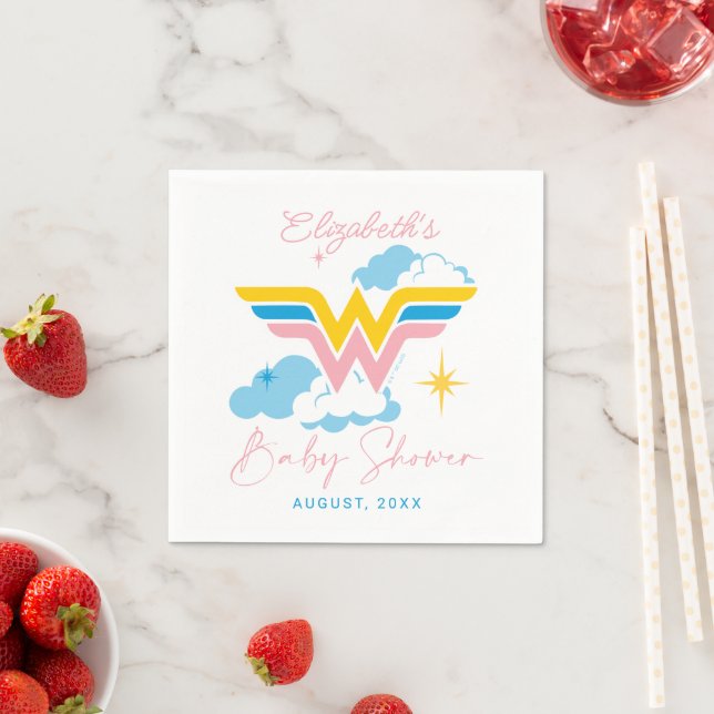 Serviette En Papier Logo Wonder Woman | BABY SHOWER (En situation)