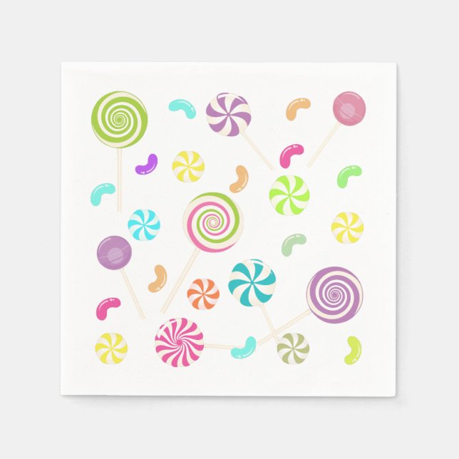 Serviette En Papier Lollipop Candy Motif Papier (Devant)