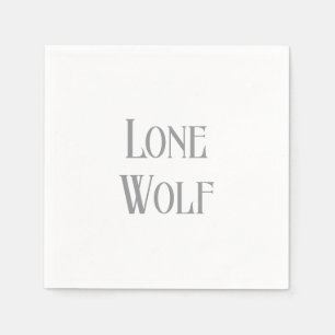 Serviette En Papier Lone Wolf Homme Sigma moderne minimaliste
