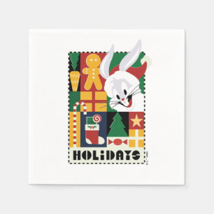 Serviette En Papier LOONEY TUNES™ BUGS BUNNY™ Holidays Badge