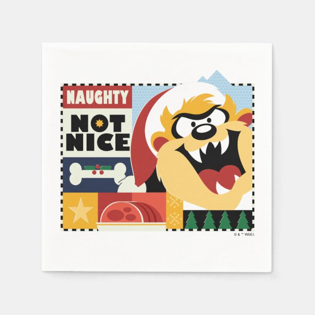 Serviette En Papier LOONEY TUNES™ TAZ™ Naughty Not Nice (Devant)