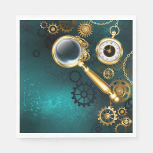 Serviette En Papier Loupe en style Steampunk