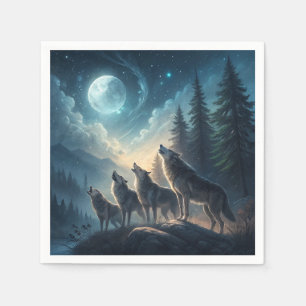 Serviette En Papier Loups