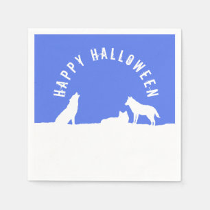 Serviette En Papier Loups en neige, Happy Halloween