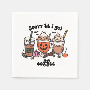 Serviette En Papier Louveur De Café D'Halloween - Scary ’Jusqu'À Ce Qu