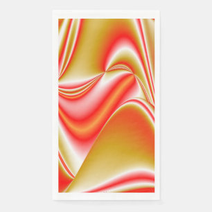 Serviette En Papier Love and Gold Abstrait 3D Rainbowart