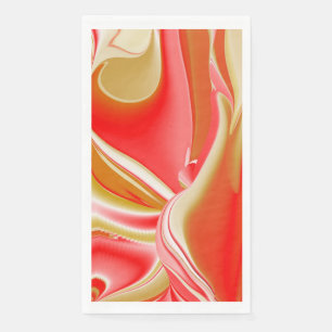 Serviette En Papier Love and Gold Abstrait 3D Rainbowart