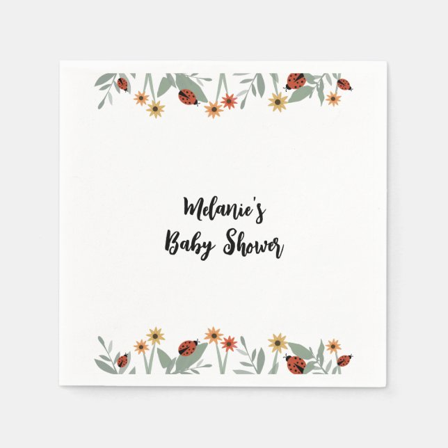 Serviette En Papier Love Baby shower de bug serviettes