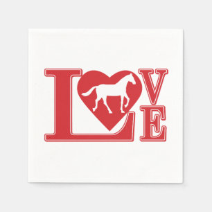 Serviette En Papier Love Horses