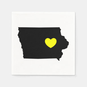 Serviette En Papier Love Iowa - Hawkeye State