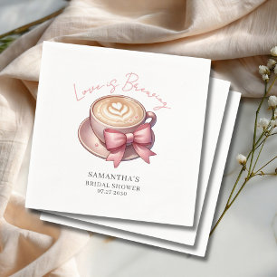 Serviette En Papier Love Is Brewing Café Enterrement de Vie de Jeune F