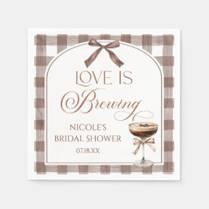 Serviette En Papier Love Is Brewing Expresso Martini Nœud Papillon Ent