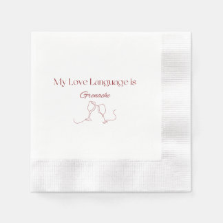 Serviette En Papier Love Language : Grenache Cocktail Napkins