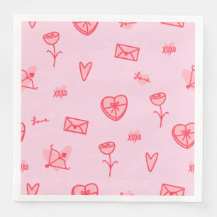 Serviette En Papier Love Notes & Sweet Traits Valentine's