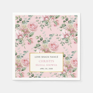 Serviette En Papier Love Shack Fiance Garden Fête des mariées