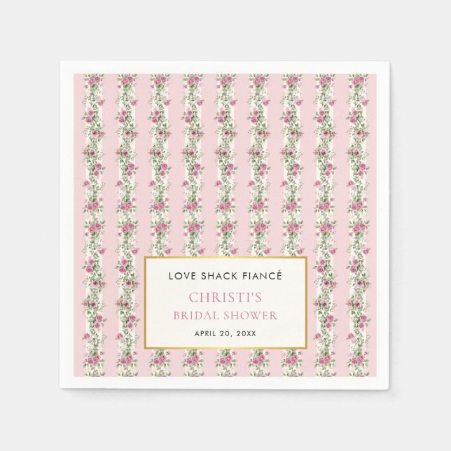 Serviette En Papier Love Shack Fiance Garden Fête des mariées (Devant)