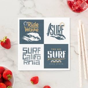 Serviette En Papier Love Surfing