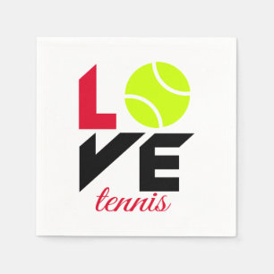 Serviette En Papier Love tennis