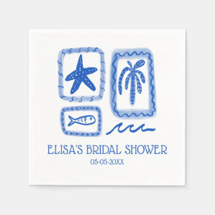 Serviette En Papier LoveNotes from Sea Cute Beach Fête des mariées PER