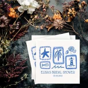 Serviette En Papier LoveNotes from Sea Cute Beach Fête des mariées PER