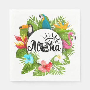 Serviette En Papier Luau Aloha 