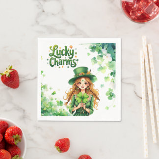 Serviette En Papier Lucky Charms St Patrick's Day Paper Napkin