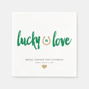 Serviette En Papier Lucky in Love Irish Horseshoe Fête des mariées Gre