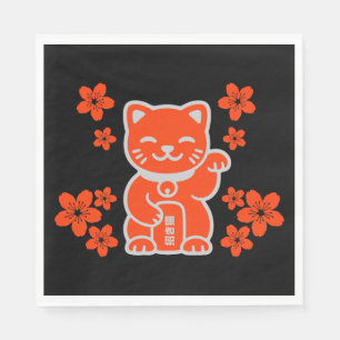 Serviette En Papier Lucky Japonais Maneki-neko