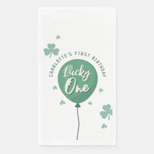 Serviette En Papier Lucky One 1er Anniversaire St Patricks Day Trèfle