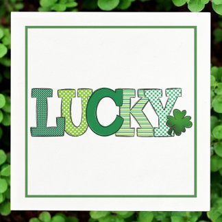 Serviette En Papier Lucky Shamrock St Patrick's Day Party