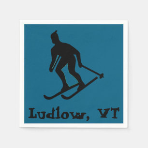 Serviette En Papier Ludlow, VT Ski (Green Mountain Vermont Ski)