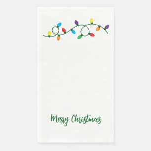 Serviette En Papier Lumières d'arbre de Noël joyeux Essuie-mains en pa