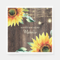 Lumières de guirlande de tournesols Joyeux Anniver