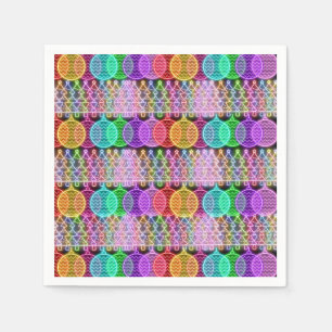 Serviette En Papier Lumières de Noël en néon coloré