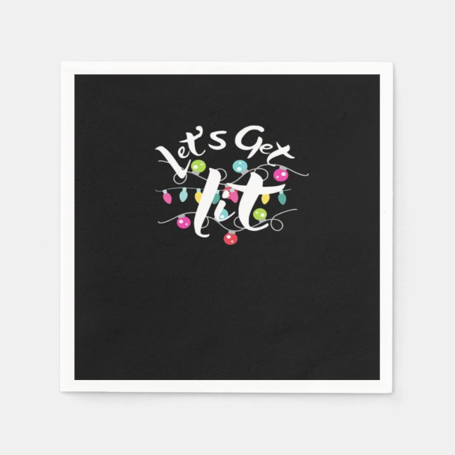 Serviette En Papier Luminons, illuminations de Noël - Luminons à C (Devant)