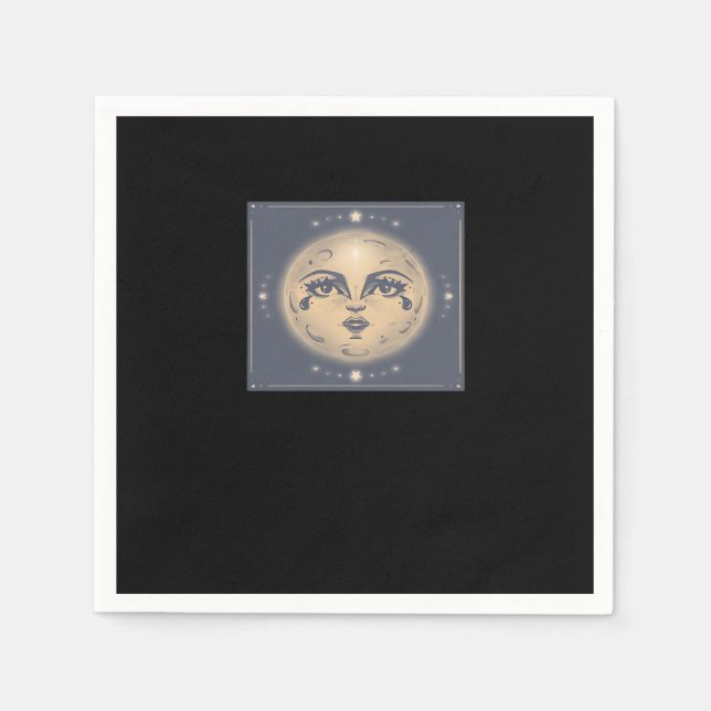 Serviette En Papier Lune de Whimsigoth vintage (Devant)