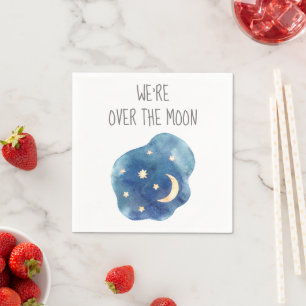 Serviette En Papier Lune et étoiles Nous sommes sur la lune serviettes