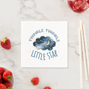 Serviette En Papier Lune et étoiles Twinkle Twinkle Little Star Napkin